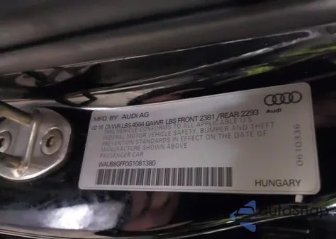 2016 Audi A3 2.0T Premium z USA, uszkodzony, nr VIN WAUB8GFF0G1081380